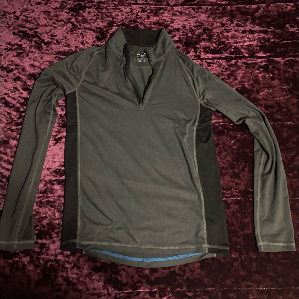 American Eagle Quarter Zip Soft Performance Pullover Men’s Color Gray Size XS